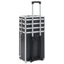Voir la diapositive 4 : VIDAXL Chariot de maquillage Aluminium Noir