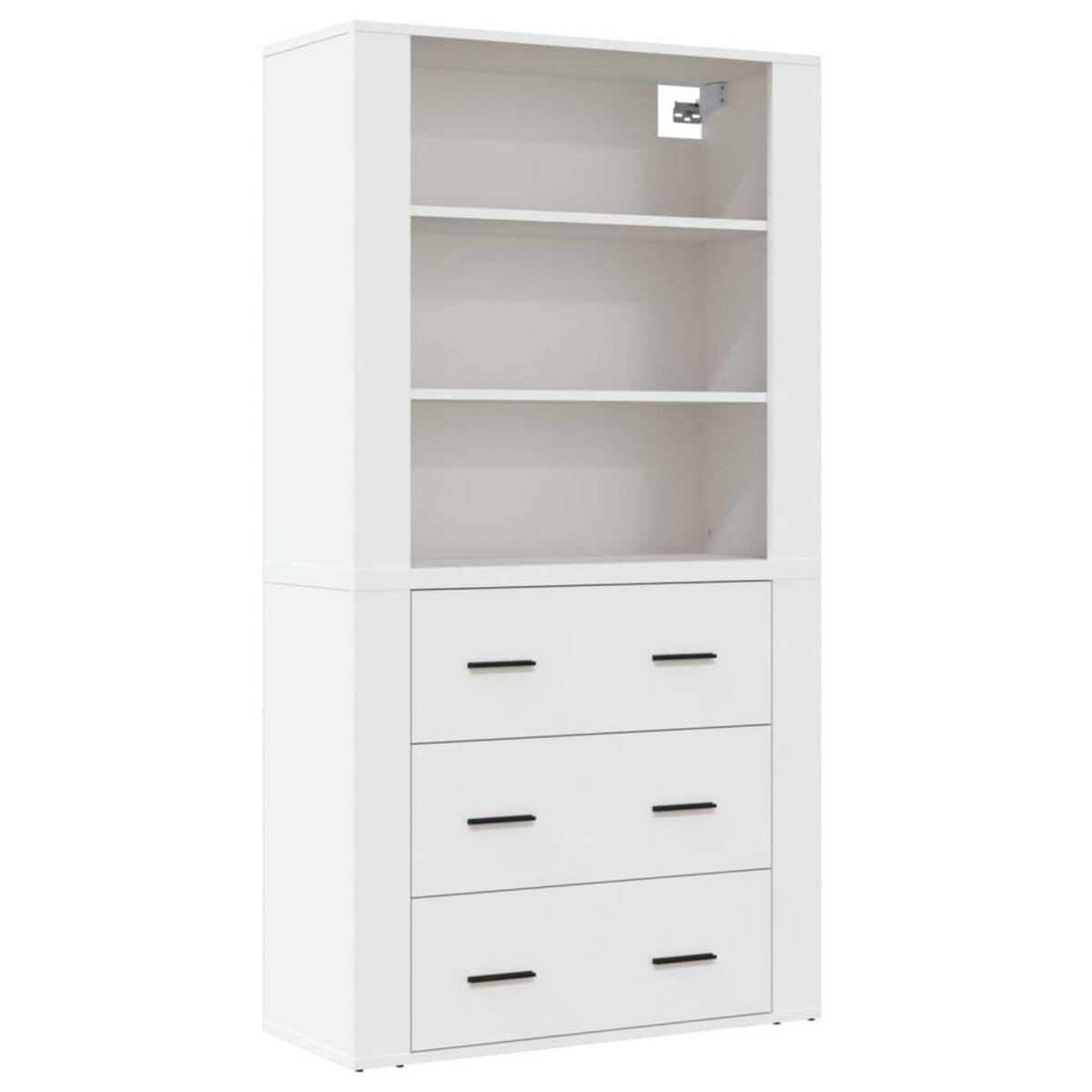 VIDAXL Buffet haut Blanc Bois d'ingenierie