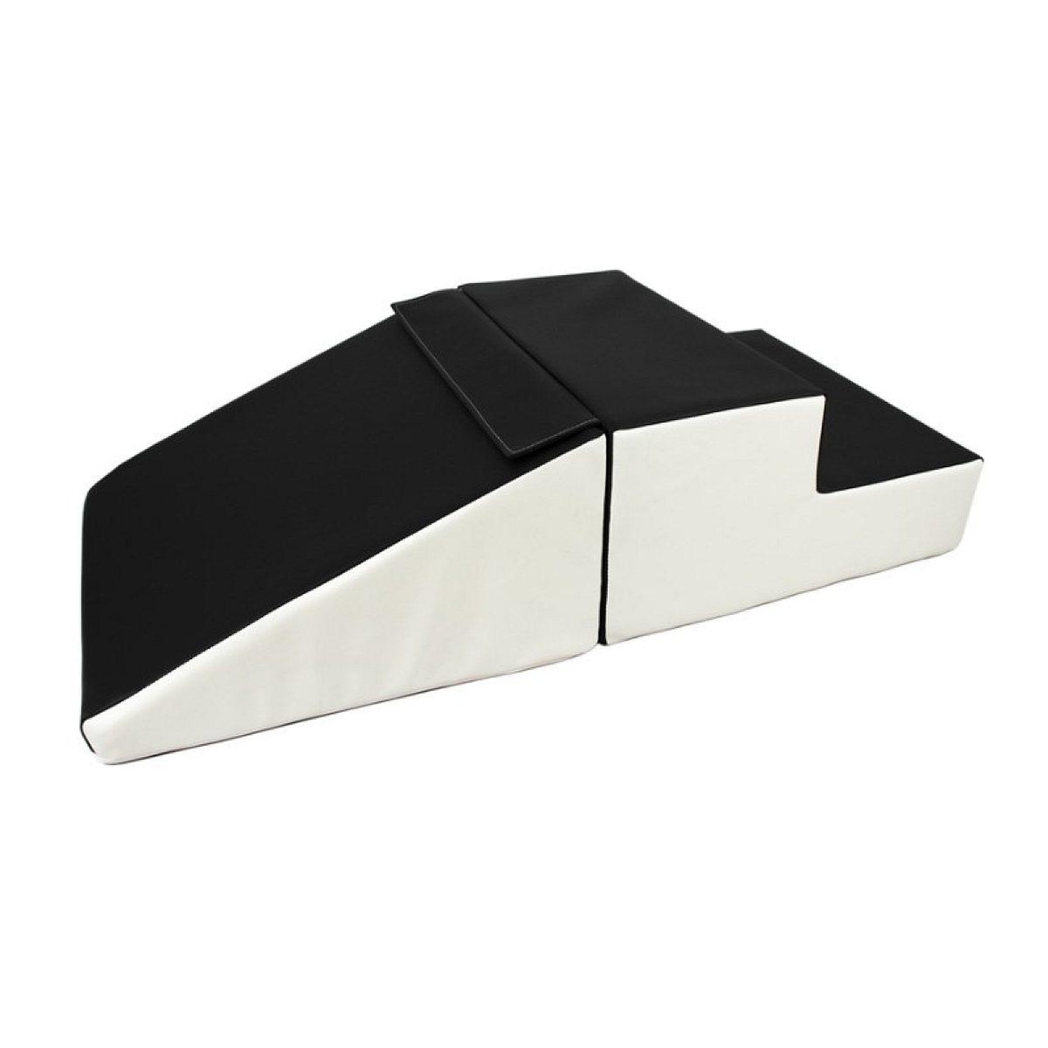 VELINDA Set de 2 grands blocs en mousse noir - blanc