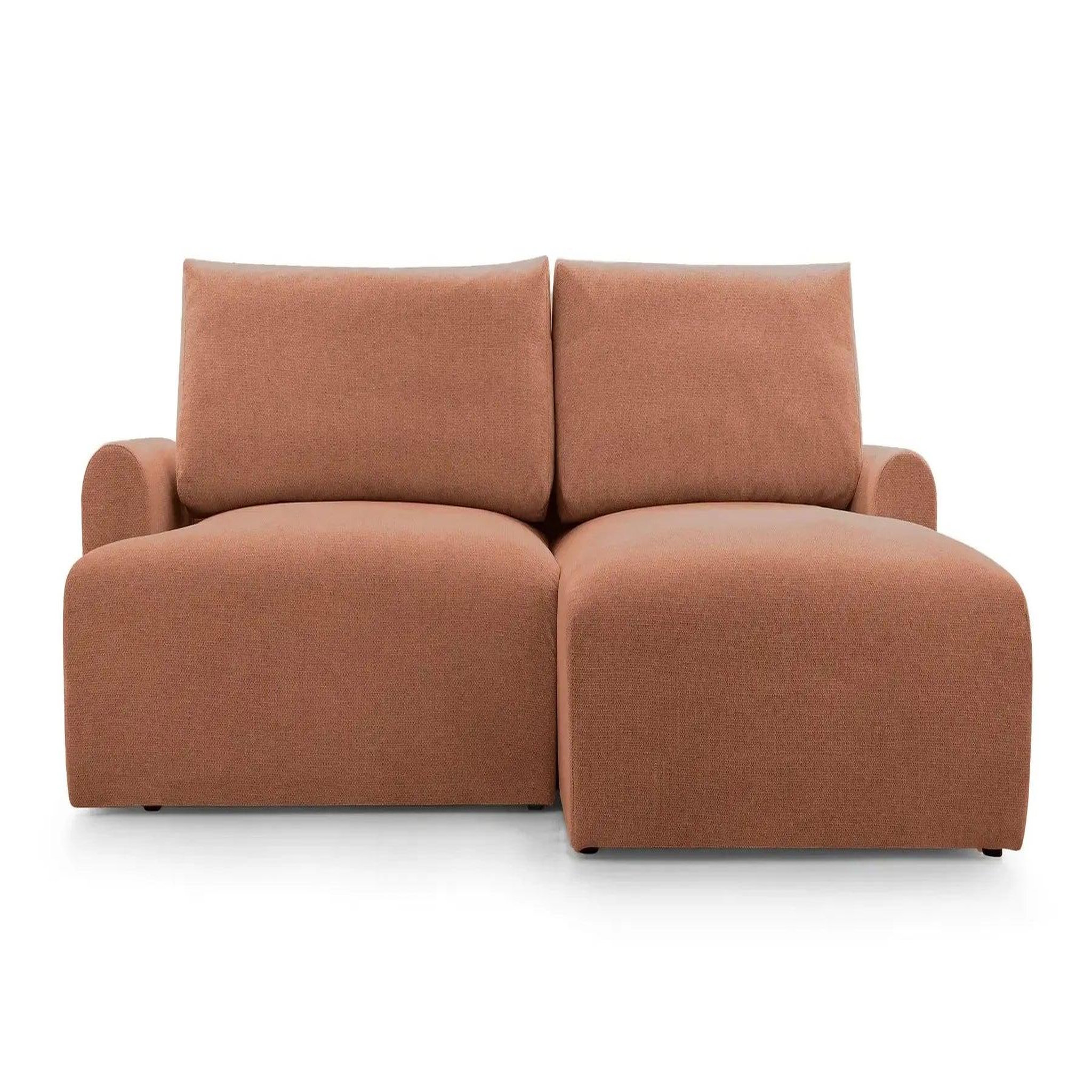 Voir la diapositive 1 : CASANOVA PARIS Raphaelle - canapé d'angle convertible tissu lisse 4 places droit