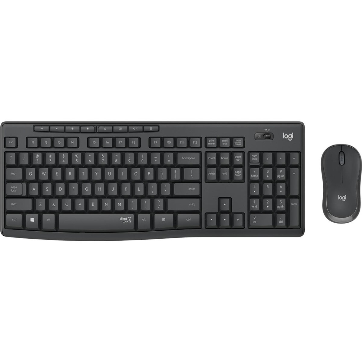 Logitech Logitech MK295 Silent Wireless Combo clavier Souris incluse USB QWERTY Anglais britannique Graphite