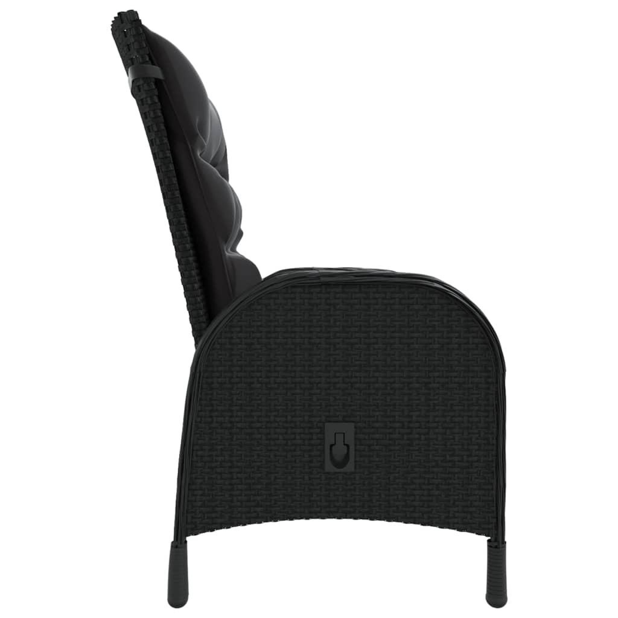 Voir la diapositive 4 : VIDAXL Ensemble de bistro de jardin 3 pcs Resine tressee Noir