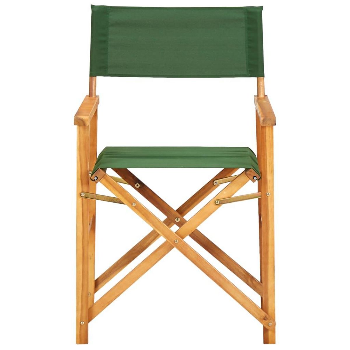 VIDAXL Chaises de metteur en scene lot de 2 bois massif d'acacia vert
