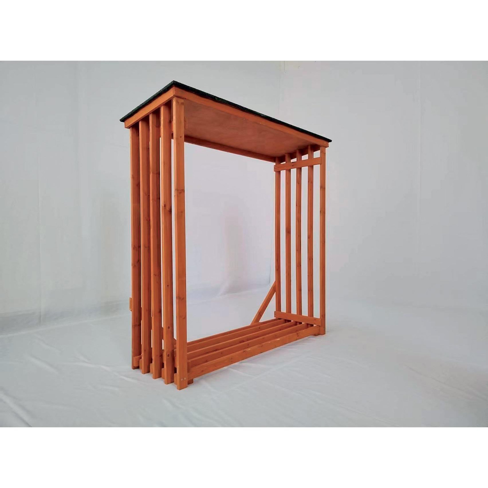 Voir la diapositive 1 : WERKAPRO Abri range bûches bois  140 x 50 x h 143cm