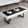 Voir la diapositive 5 : MERAX Table basse rectangulaire blanc+noir - 50,5x110 cm mdf