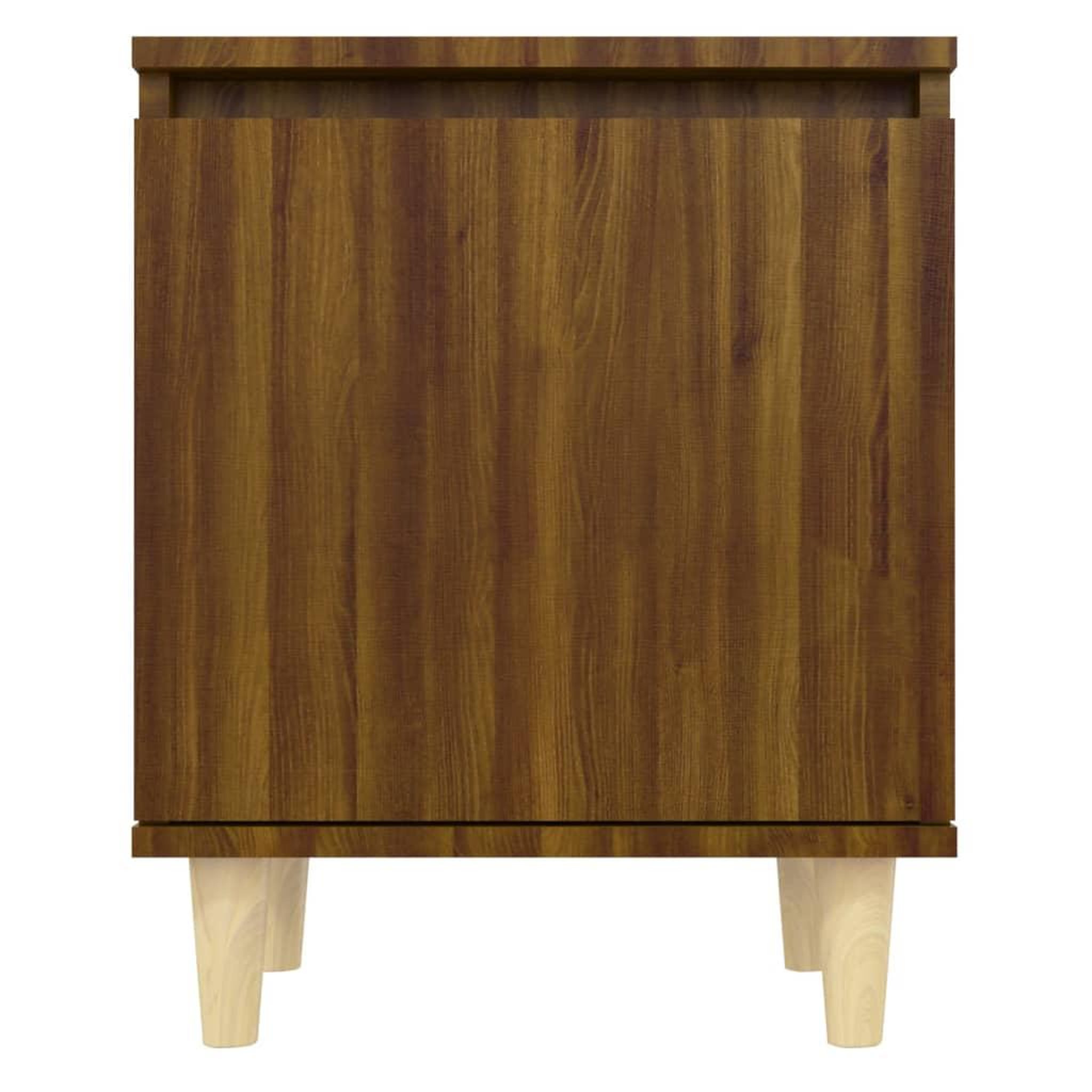 Voir la diapositive 5 : VIDAXL Table de chevet avec pieds en bois Chene marron 40x30x50 cm