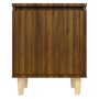 Voir la diapositive 5 : VIDAXL Table de chevet avec pieds en bois Chene marron 40x30x50 cm