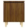 Voir la diapositive 5 : VIDAXL Table de chevet avec pieds en bois Chene marron 40x30x50 cm