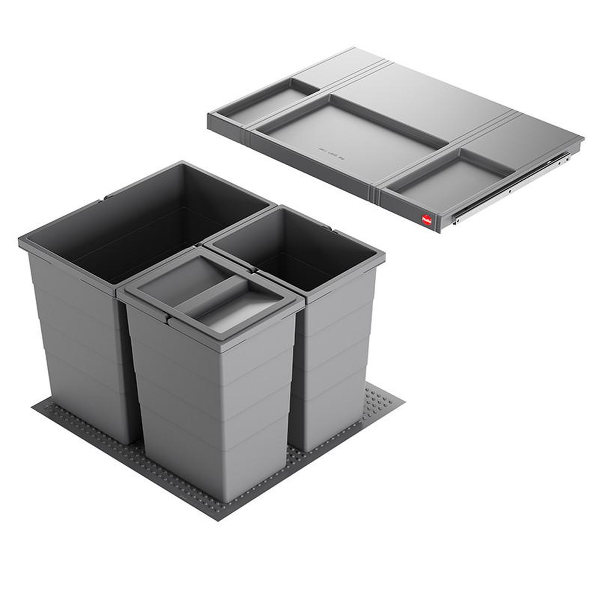 Voir la diapositive 5 : HAILO Poubelle de cuisine encastrable as allegro s380 28l + 2x13l hailo
