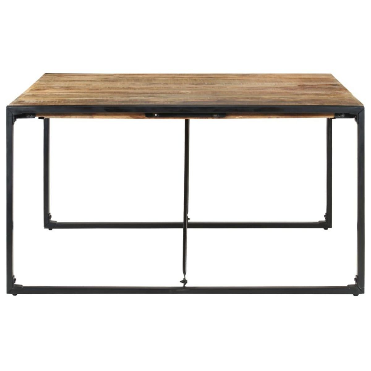 VIDAXL Table a manger 140x140x75 cm Bois de manguier brut