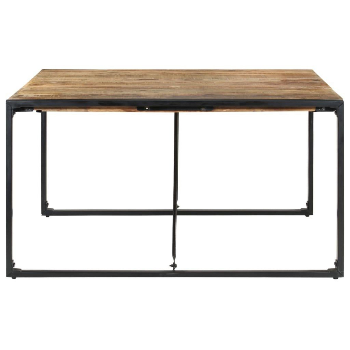 VIDAXL Table a manger 140x140x75 cm Bois de manguier brut