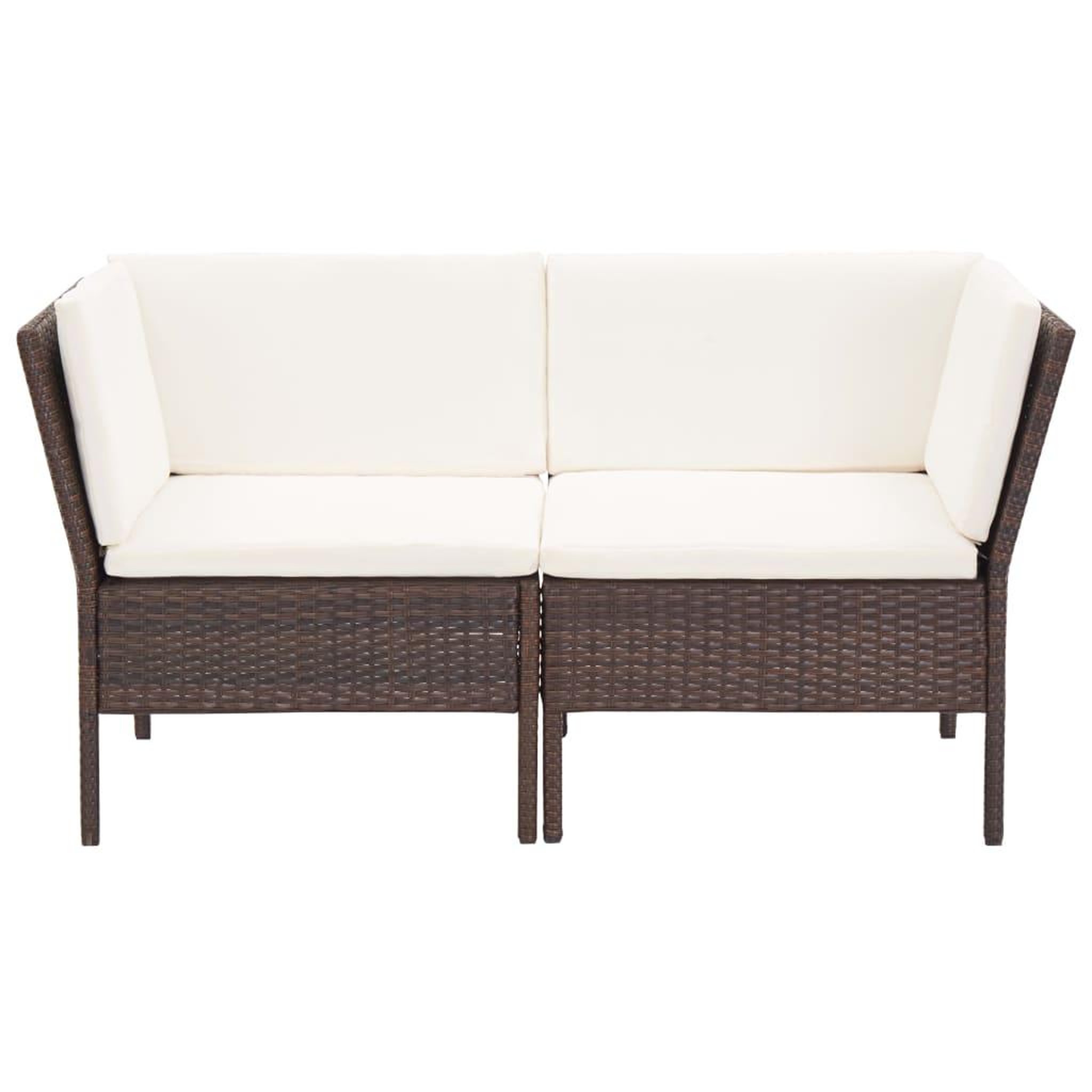 Voir la diapositive 4 : VIDAXL Salon de jardin 6 pcs avec coussins Resine tressee Marron