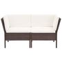 Voir la diapositive 4 : VIDAXL Salon de jardin 6 pcs avec coussins Resine tressee Marron