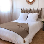 Paris Prix Edredon Uni à Pompons  Panama  90x190cm Vison