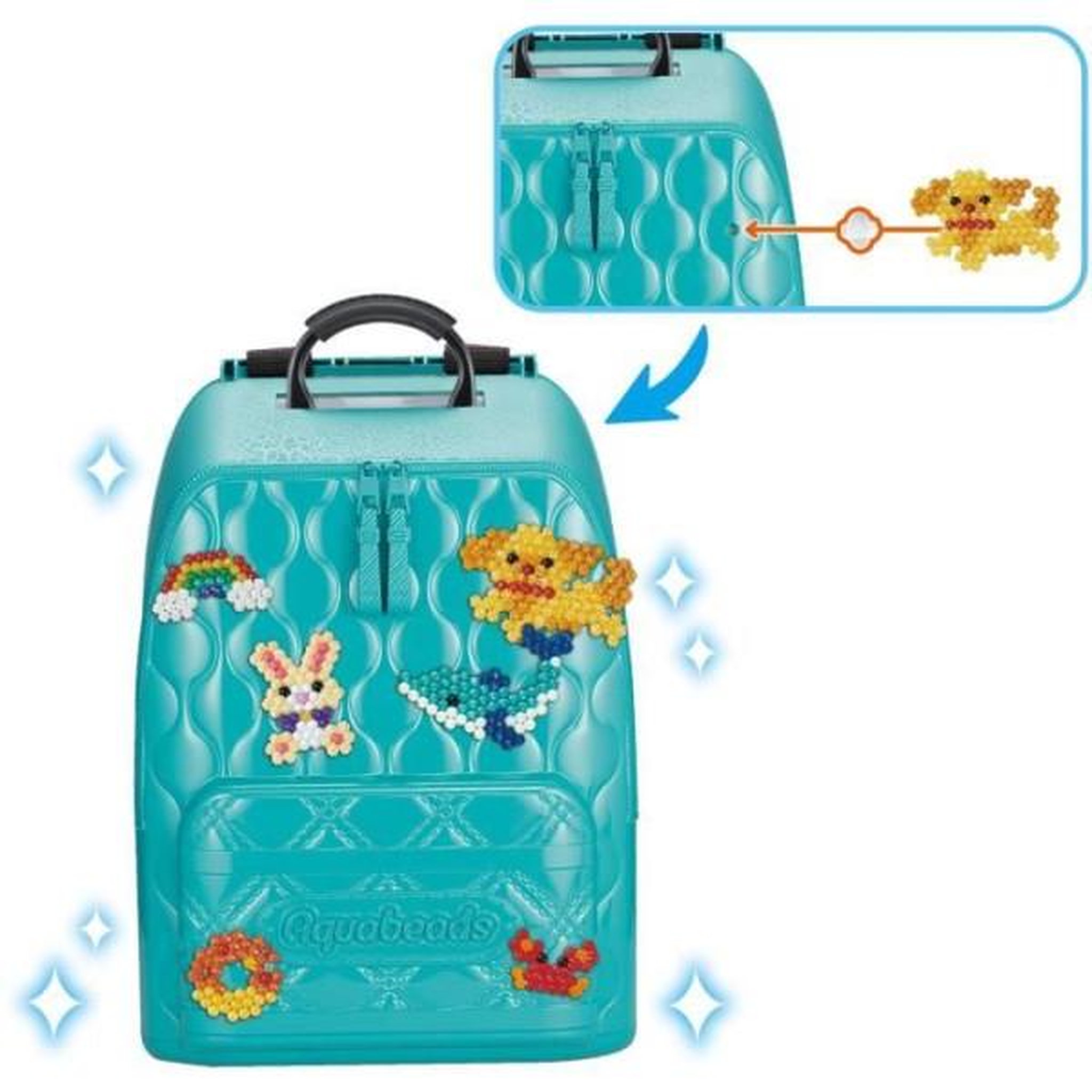 Voir la diapositive 6 : Aquabeads Jeu de perles a repasser - AQUABEADS - 31993 - Sac-a-dos créatif DX