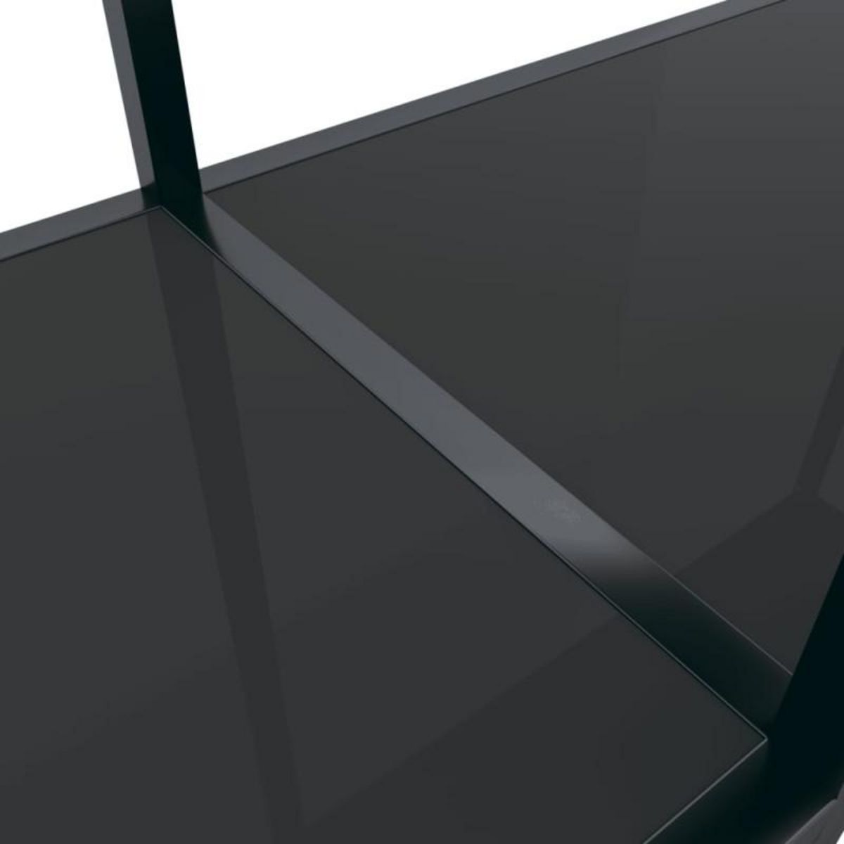 VIDAXL Table console Noir 200x35x75,5 cm Verre trempé