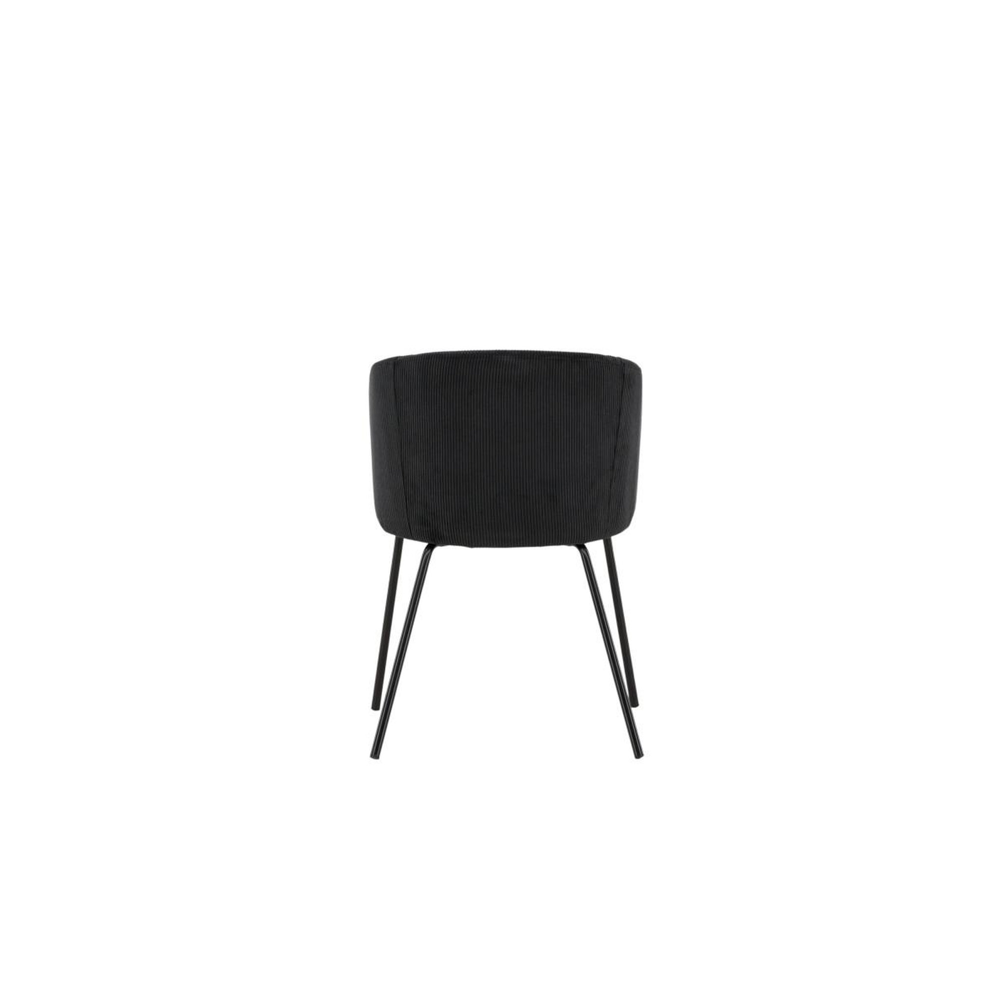 Voir la diapositive 5 : Paris Prix Chaise en velours côtelé  berit  78cm noir