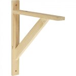 CENTRALE BRICO Equerre Solo bois brut naturel, H.17 x P.23 cm