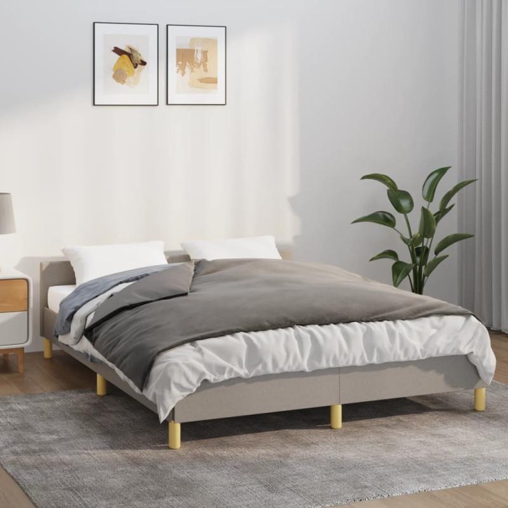 Voir la diapositive 1 : VIDAXL Couverture lestée avec housse Gris 138x200 cm 6 kg Tissu
