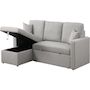 Voir la diapositive 4 : Habitat et Jardin Canapé d'angle convertible/ réversible avec coffre  Alain  - 3 places - Gris clair