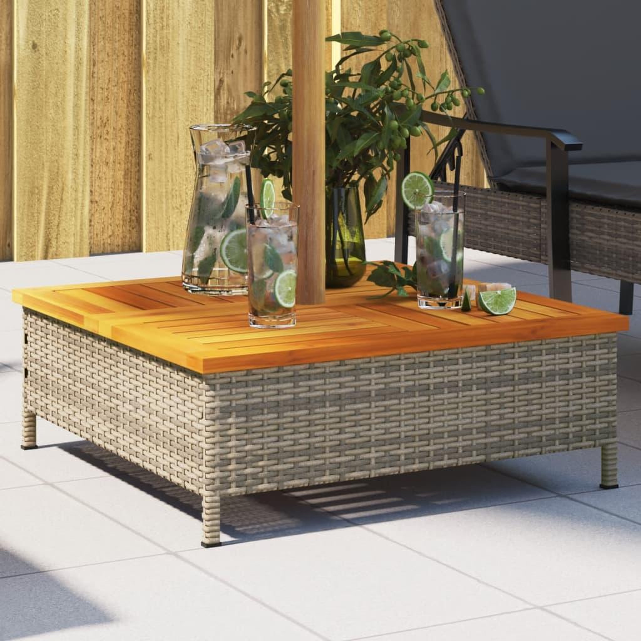 VIDAXL Couvercle de base de parasol gris 70x70x25 cm