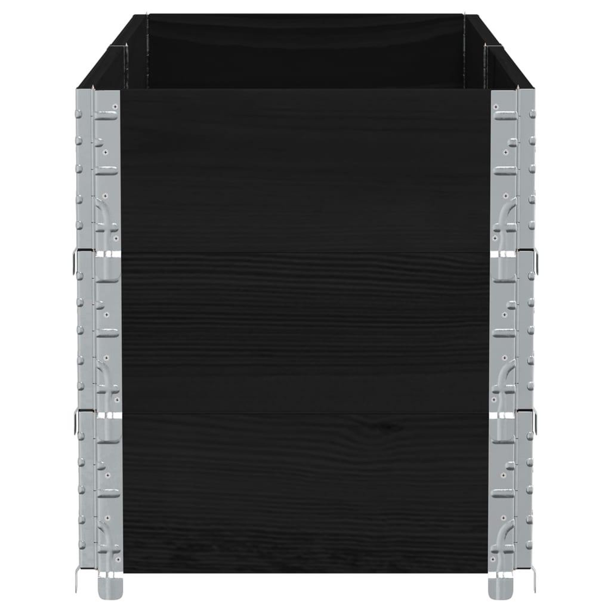 Voir la diapositive 4 : VIDAXL Jardiniere noir 150x50 cm bois massif de pin