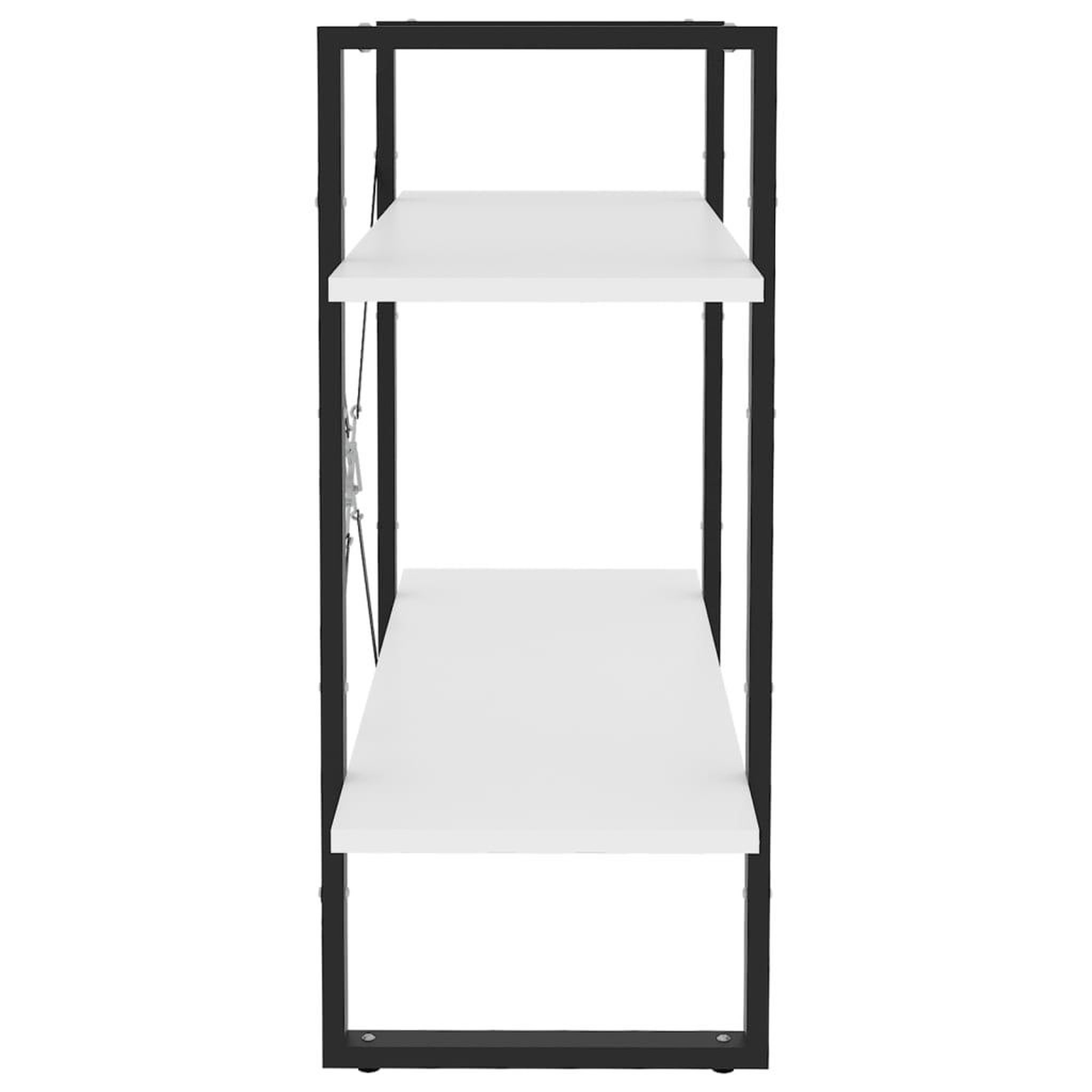 Voir la diapositive 5 : VIDAXL Bibliotheque a 2 niveaux Blanc 80x30x70 cm bois d'ingenierie