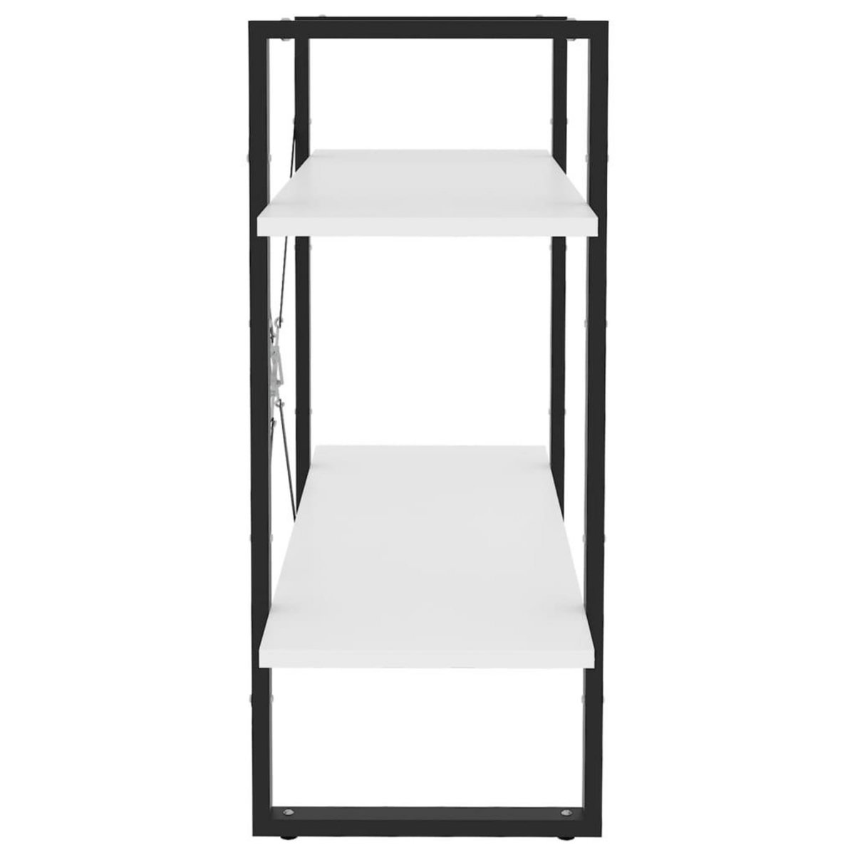 VIDAXL Bibliotheque a 2 niveaux Blanc 80x30x70 cm bois d'ingenierie