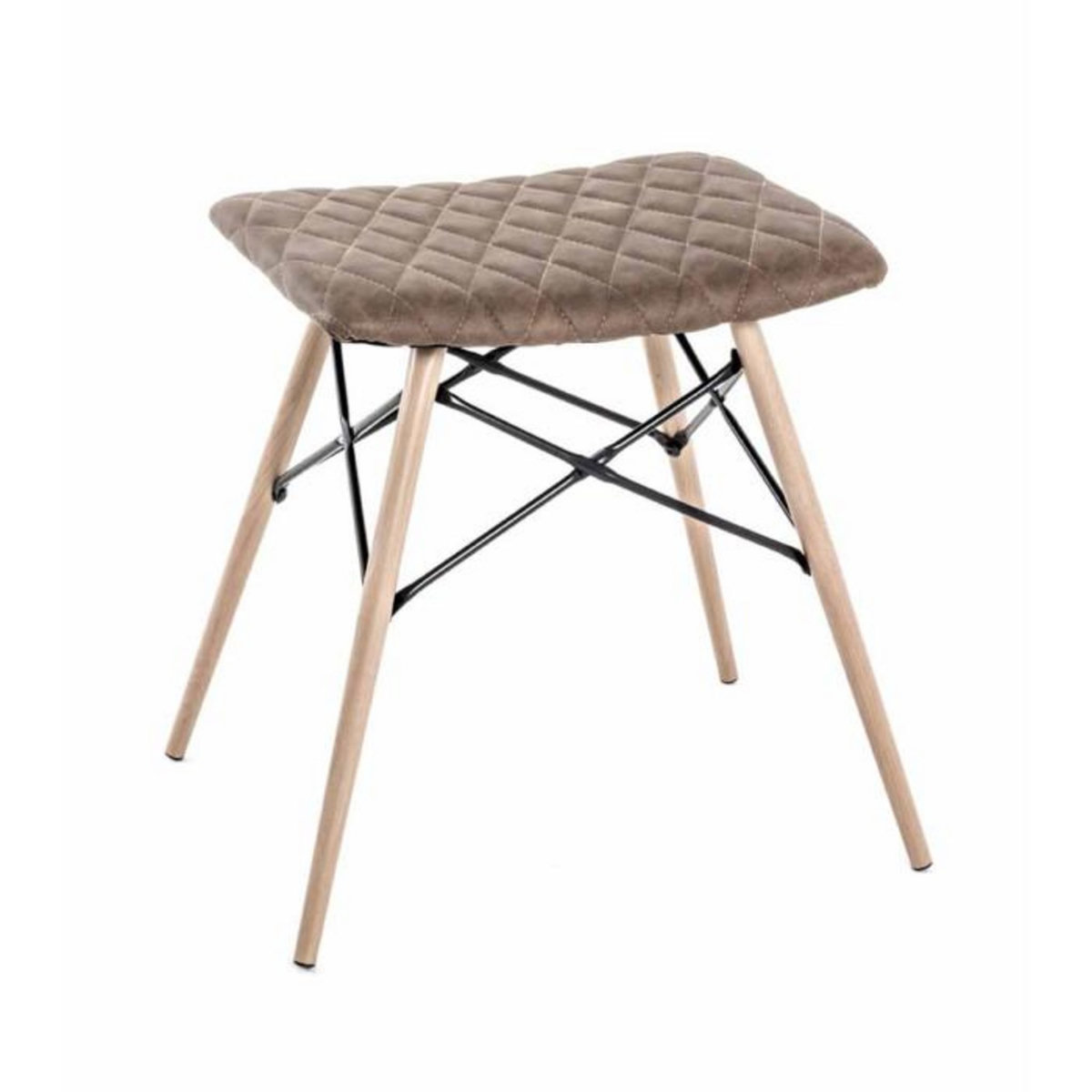 Paris Prix Tabouret Design en Bois  Lexie  48cm Marron