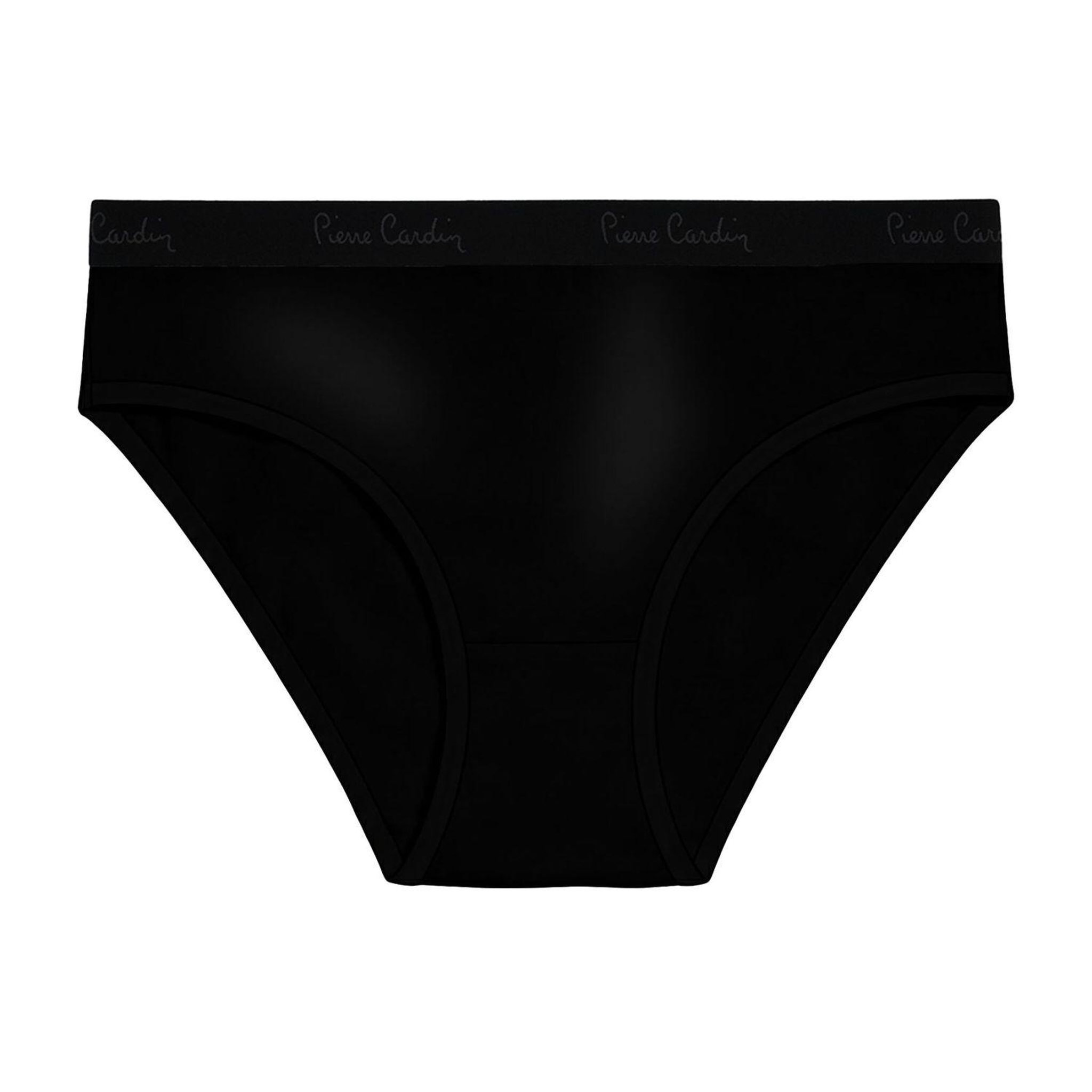 Voir la diapositive 5 : PIERRE CARDIN Lot de 5 slips femme  en coton uni ceinture fine 2cm class