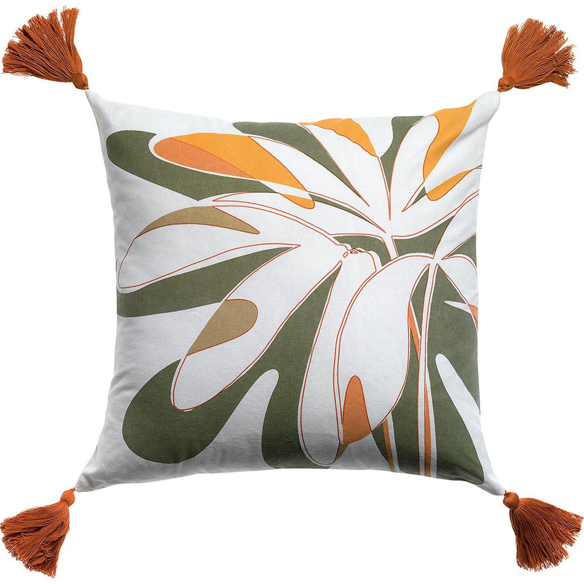 Les Ateliers du Linge Coussin imprimé en polycoton kentia