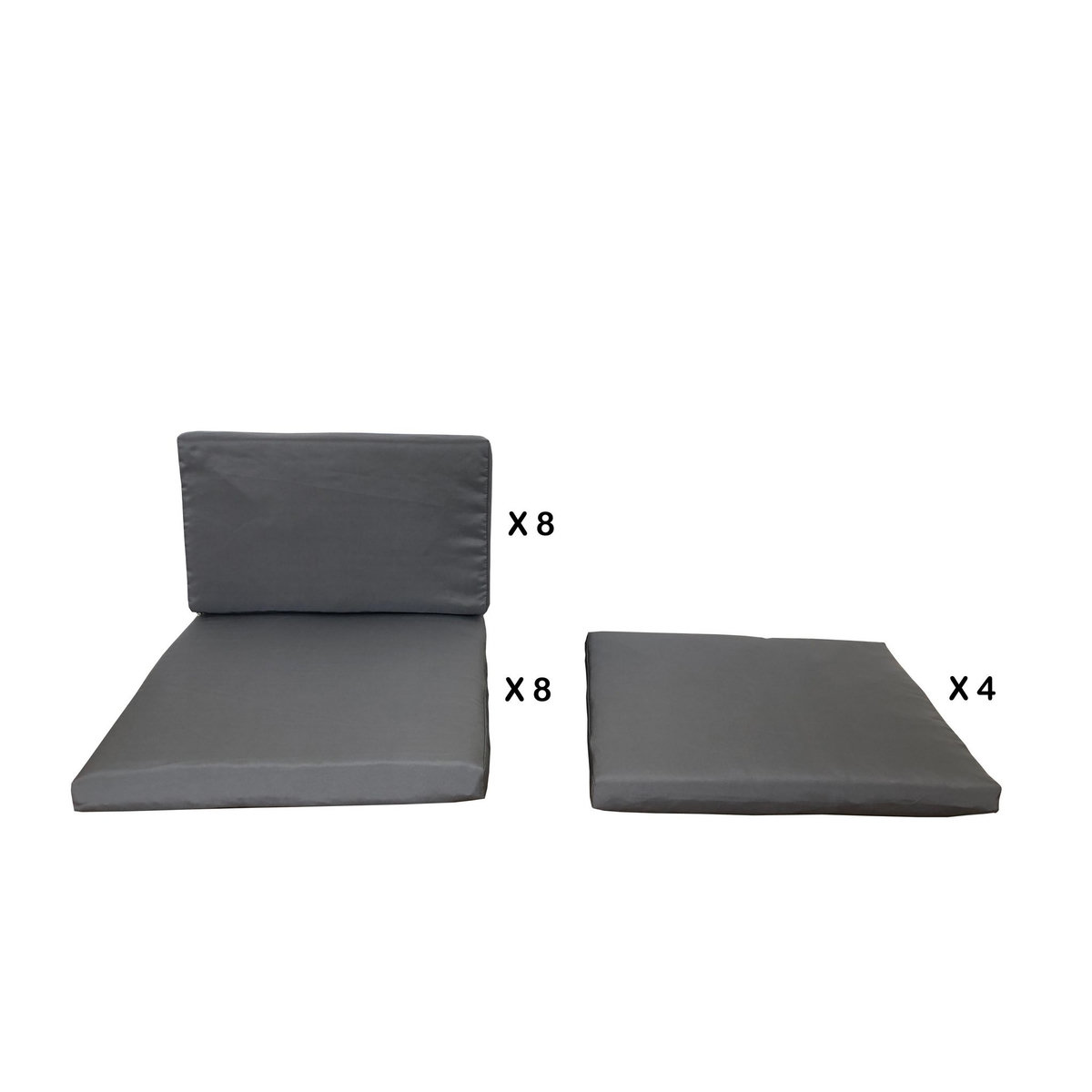 CONCEPT USINE Housses de coussins gris pour Miami et Sunset 12 places MIAMI