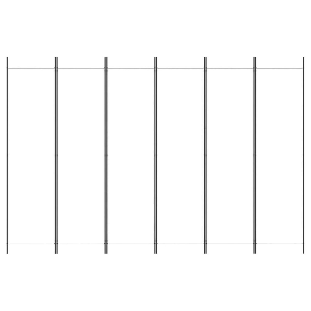 VIDAXL Cloison de separation 6 panneaux Blanc 300x200 cm Tissu