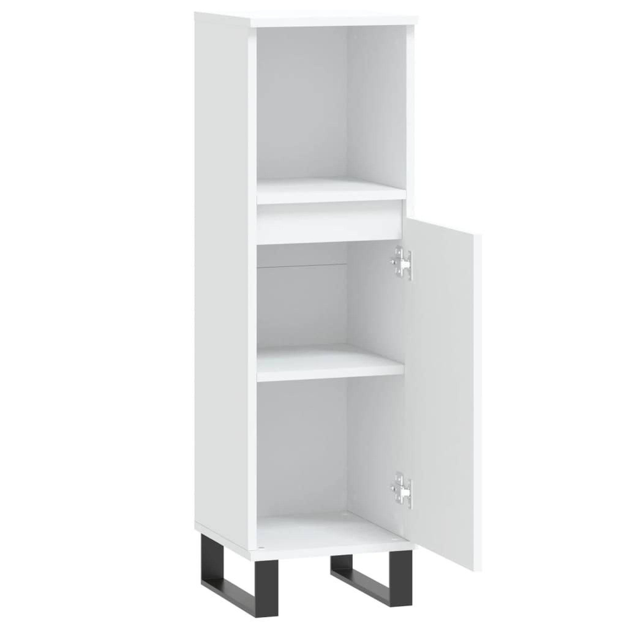 Voir la diapositive 5 : VIDAXL Armoire de salle de bain blanc 30x30x100 cm bois d'ingenierie