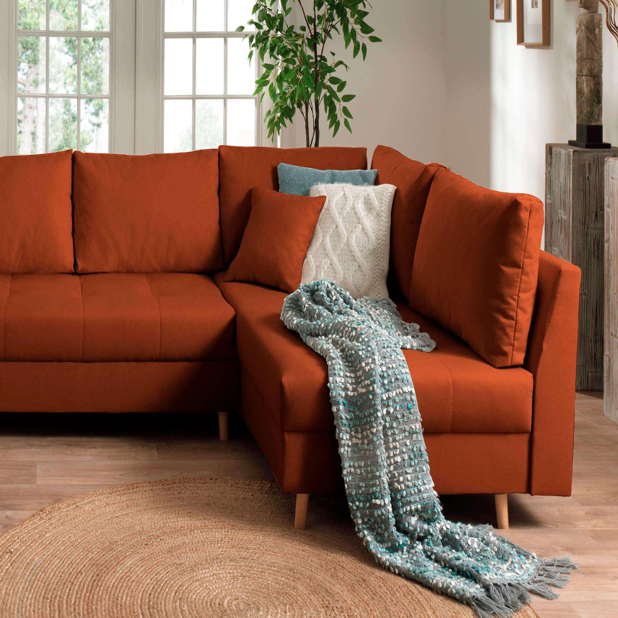 Voir la diapositive 3 : LISA DESIGN Rune - canapé panoramique - 7 places - style scandinave - droit