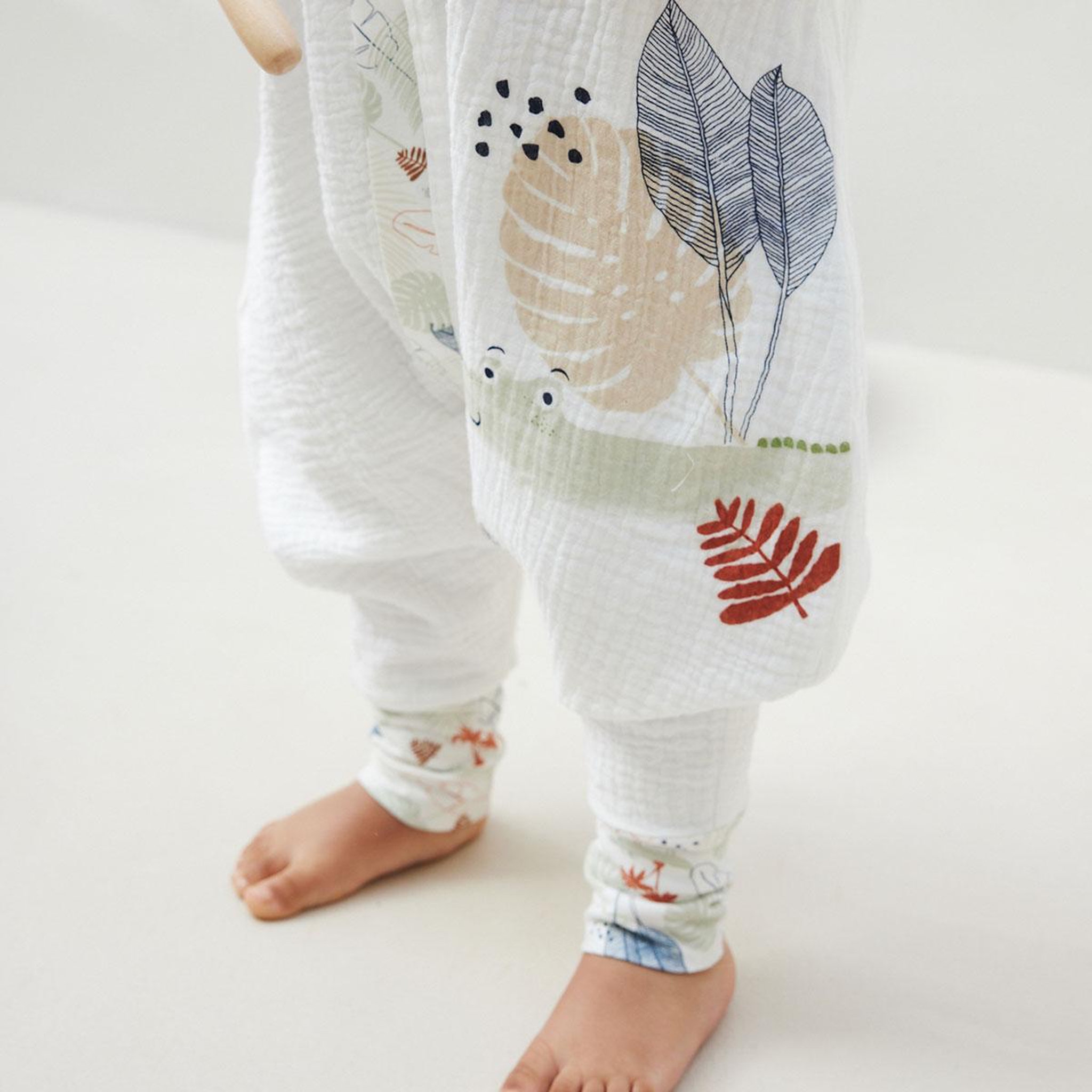 Voir la diapositive 5 : Petit Béguin Turbulette TOG 2 en gaze de coton avec pieds retroussables Sian