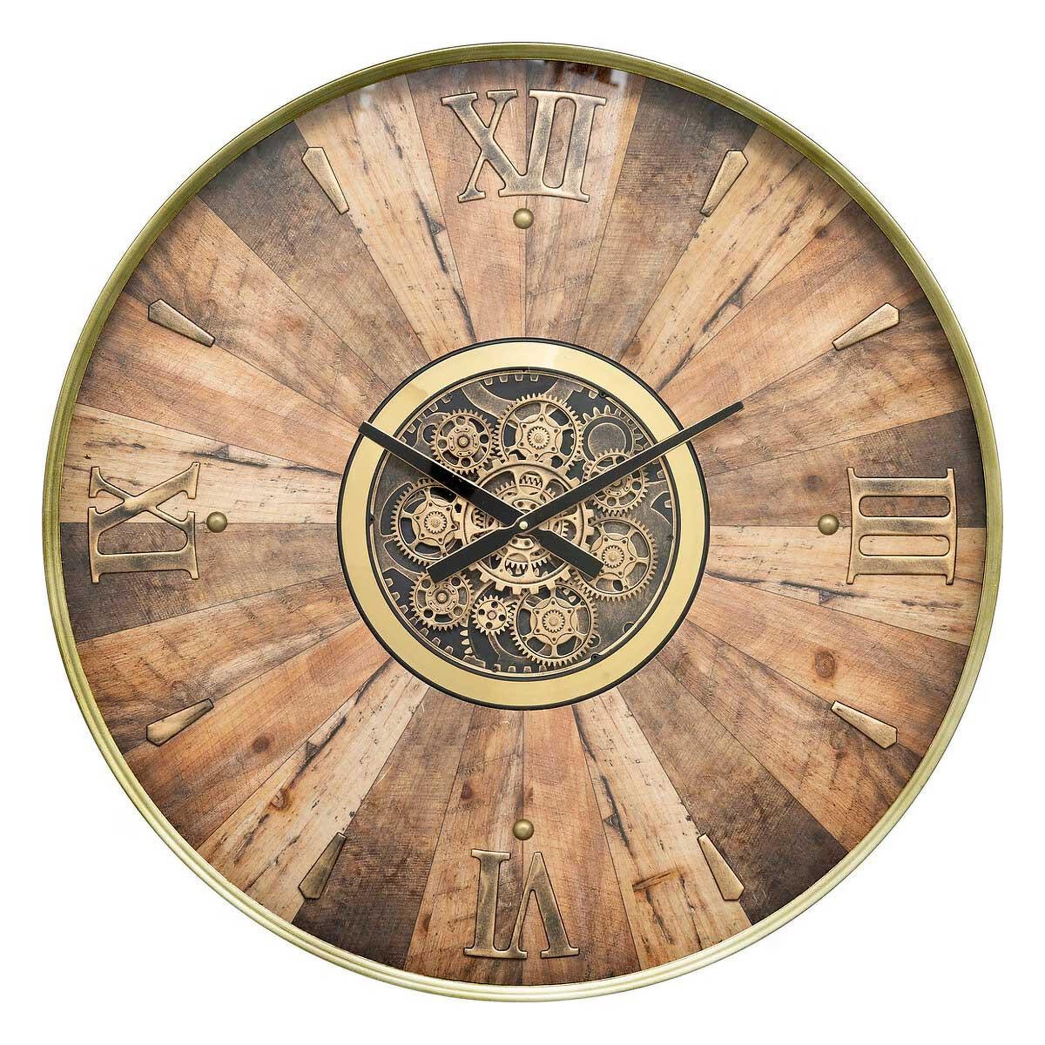 ATMOSPHERA Horloge murale mécanisme  keane  80cm marron