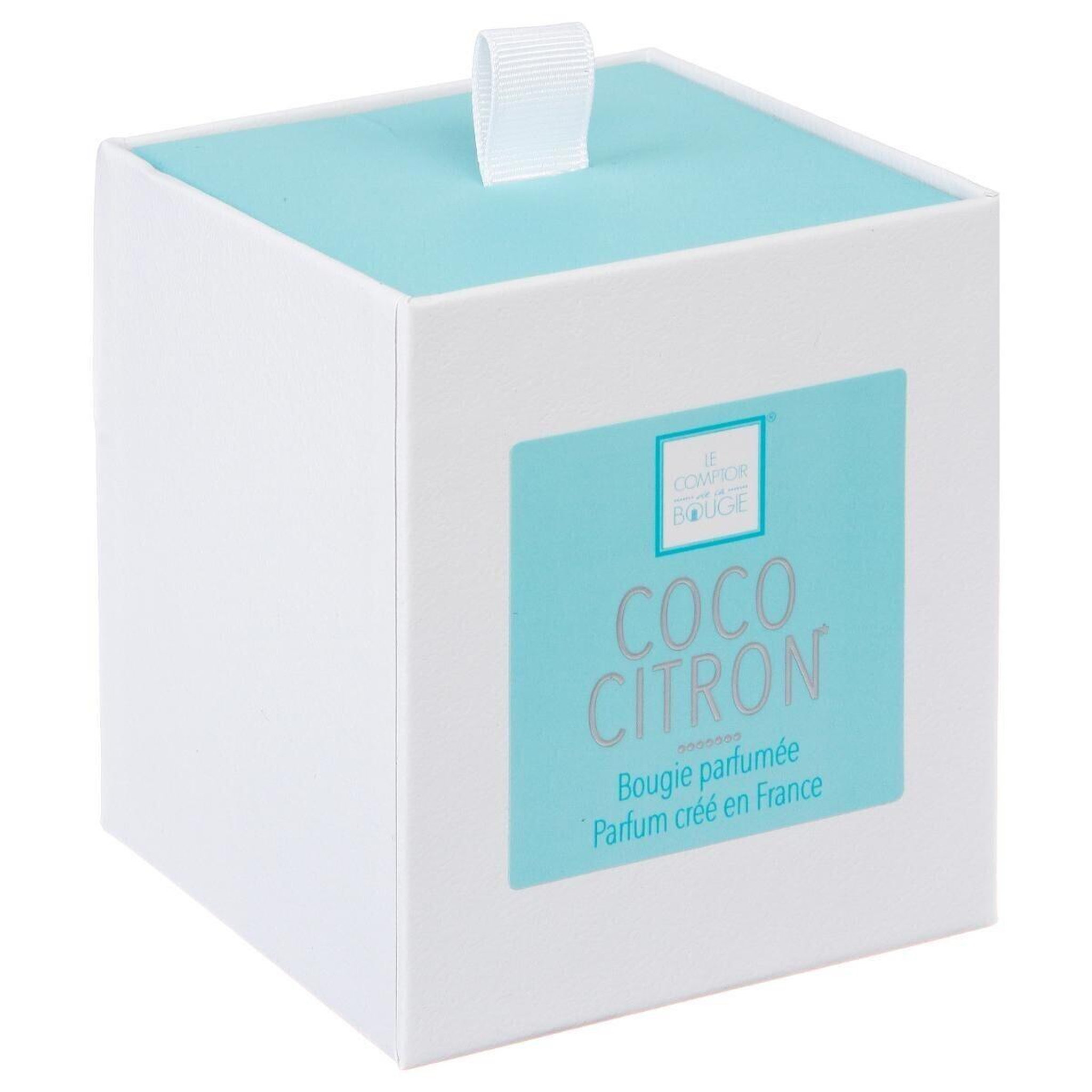 Voir la diapositive 2 : COMPTOIR DE LA BOUGIE Bougie parfumée  elea  190g coco citron