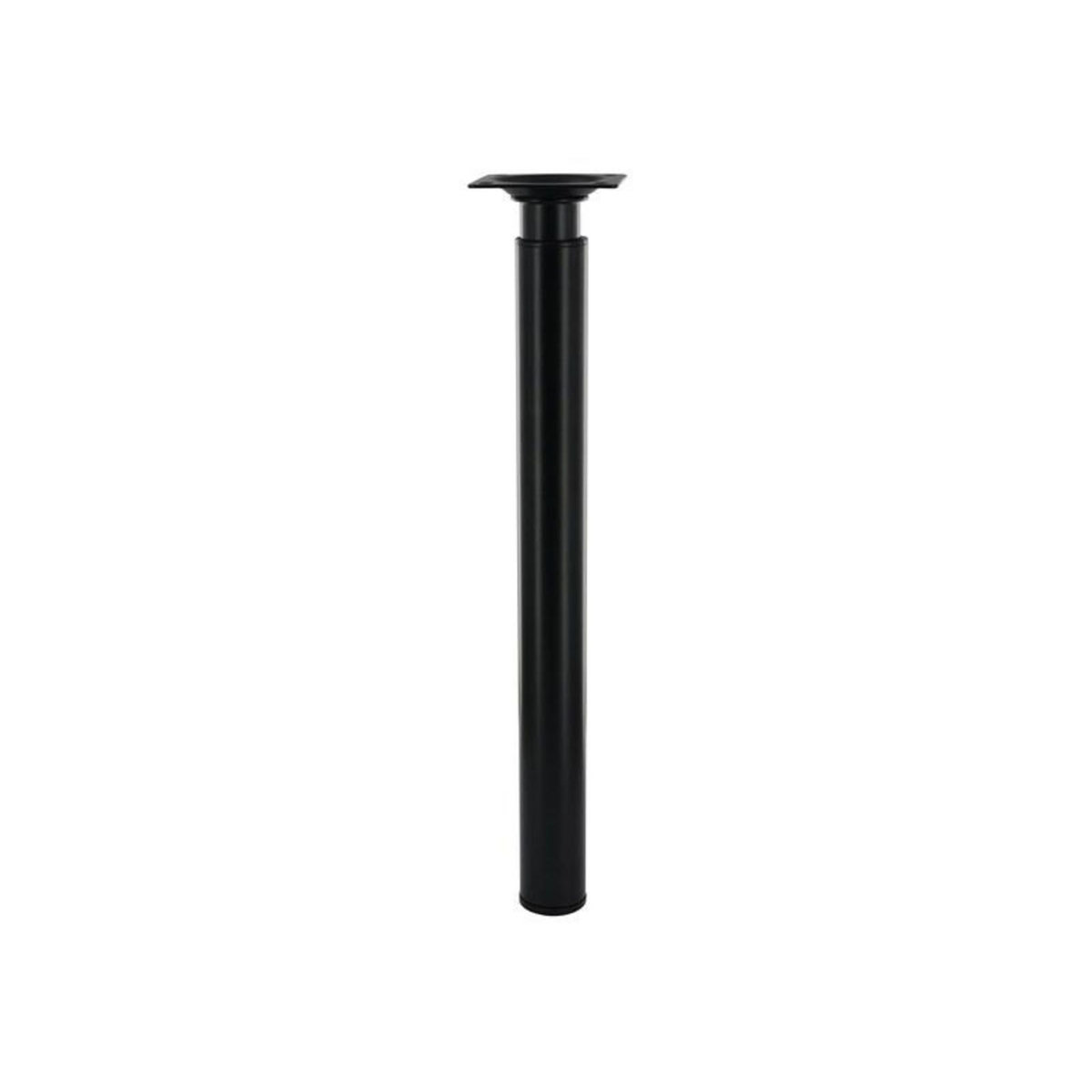 CIME Pied de meuble cylindrique réglable, H.De 31 à 50 cm acier époxy noir