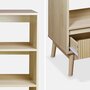 SWEEEK Etagère bibliothèque. décor bois - 3 niveaux - 1 tiroir - Linear