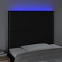 Voir la diapositive 3 : VIDAXL Tete de lit a LED Noir 80x5x118/128 cm Tissu