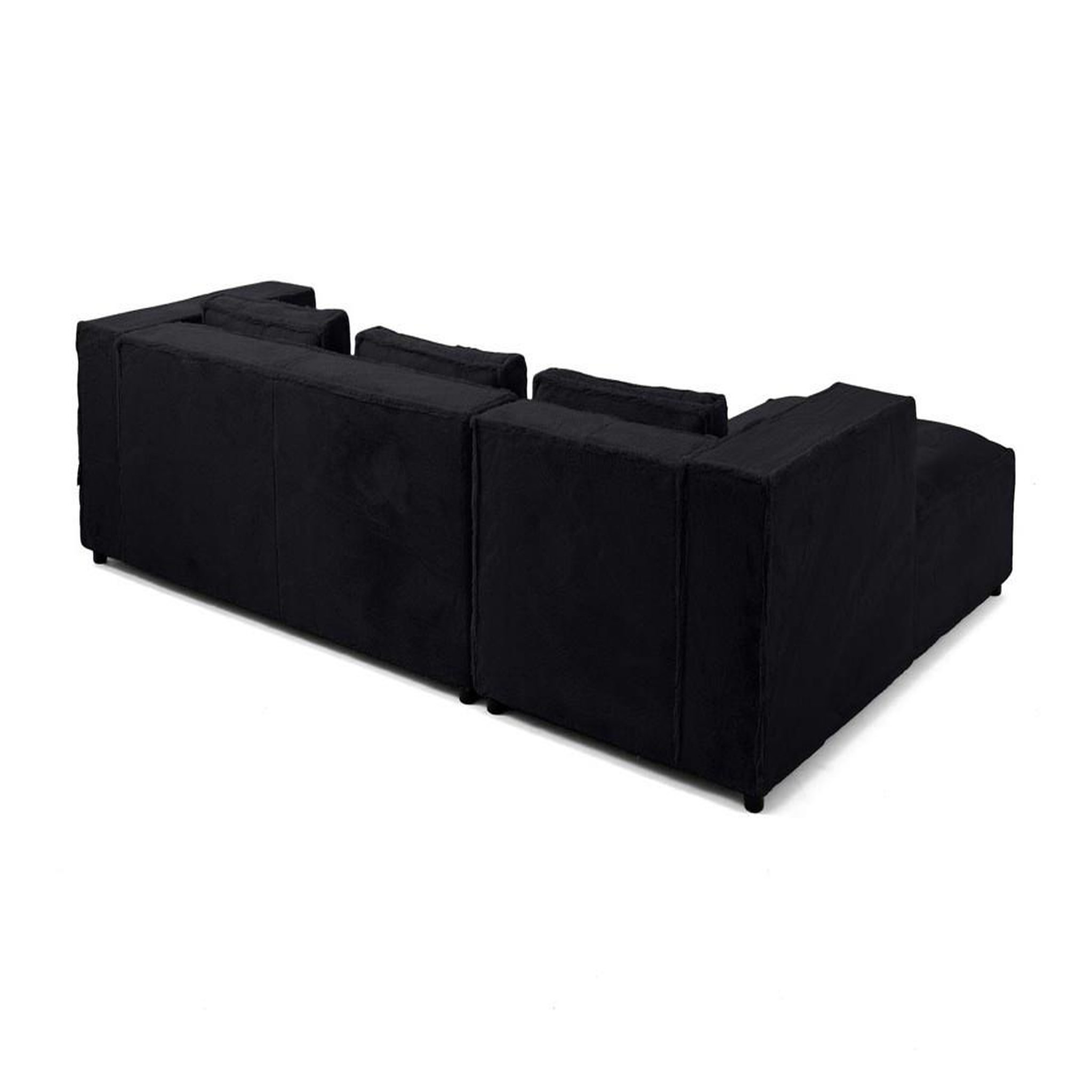 Voir la diapositive 4 : LISA DESIGN Stella - canapé d'angle gauche - 4 places - en fausse fourrure