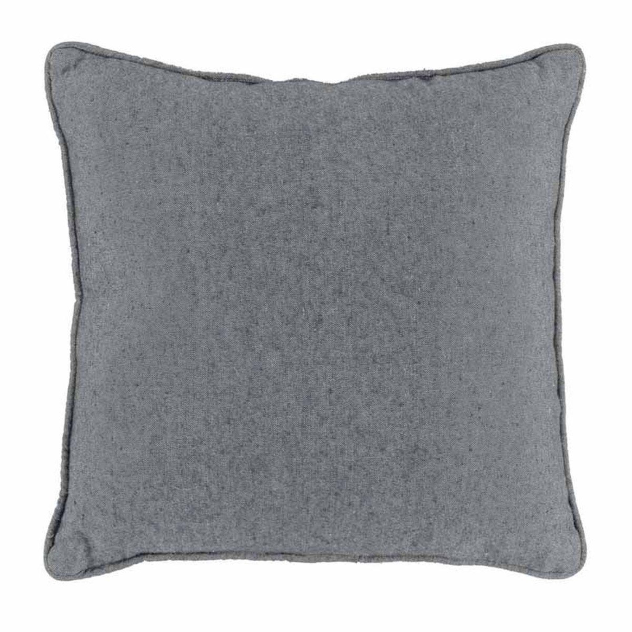 Douceur d'Intérieur Coussin carré déco  texas  40x40cm gris