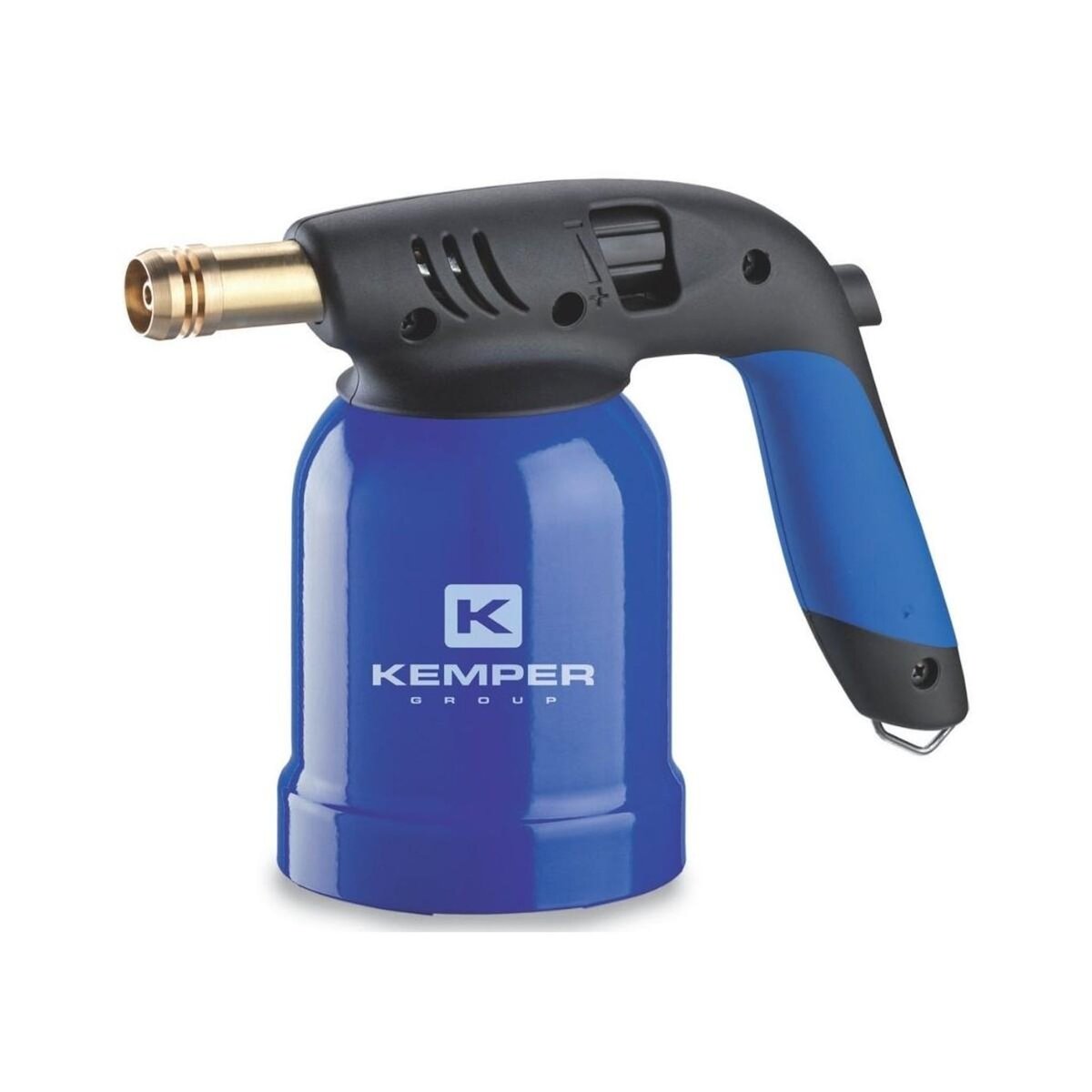 Kemper Lampe a souder Coque Acier Allumage piezo + 4 Cartouches de gaz 190gr STOP GAZ Perçables KEMPER