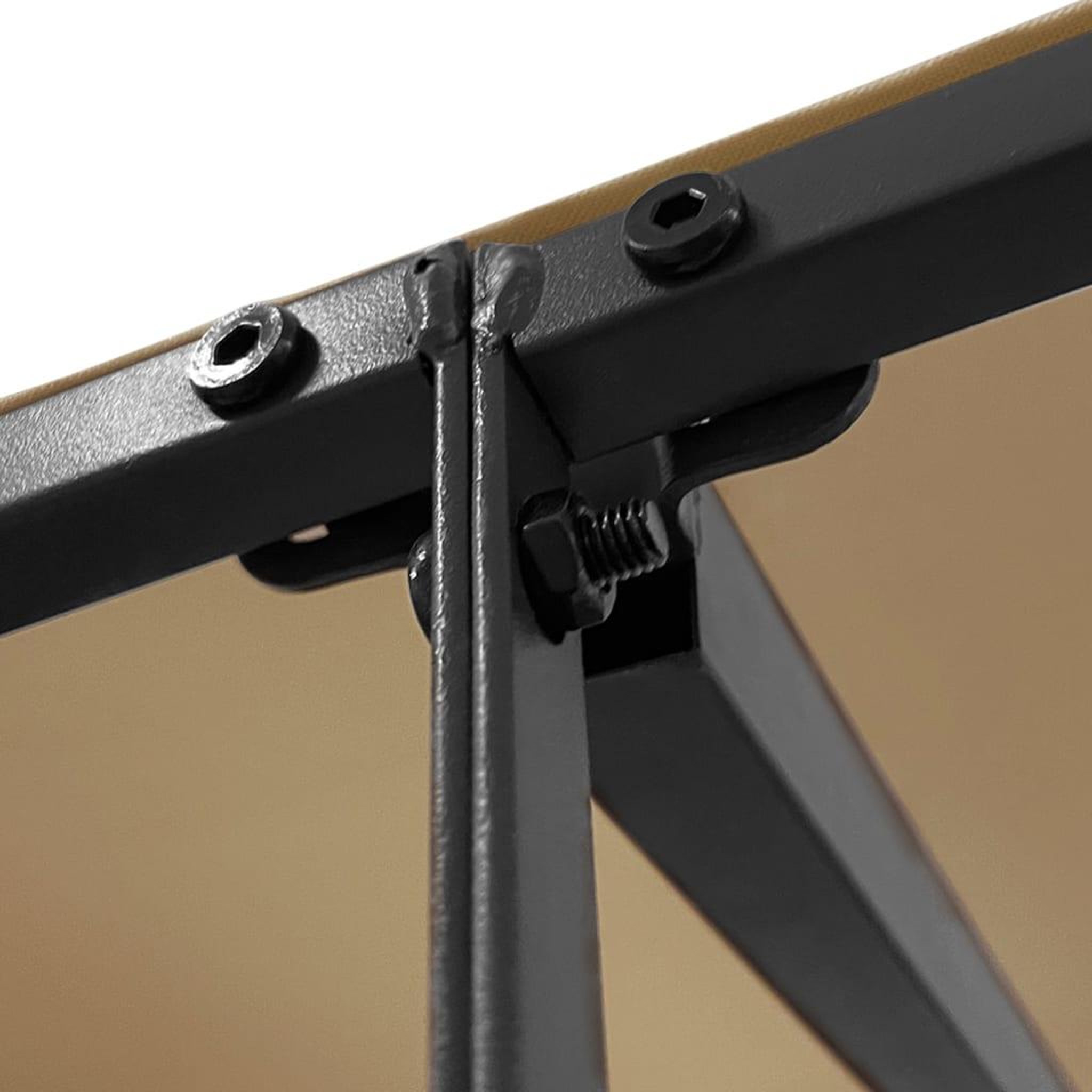 Voir la diapositive 5 : VIDAXL Auvent taupe 2x2,3 m 180 g/m^2 tissu et acier