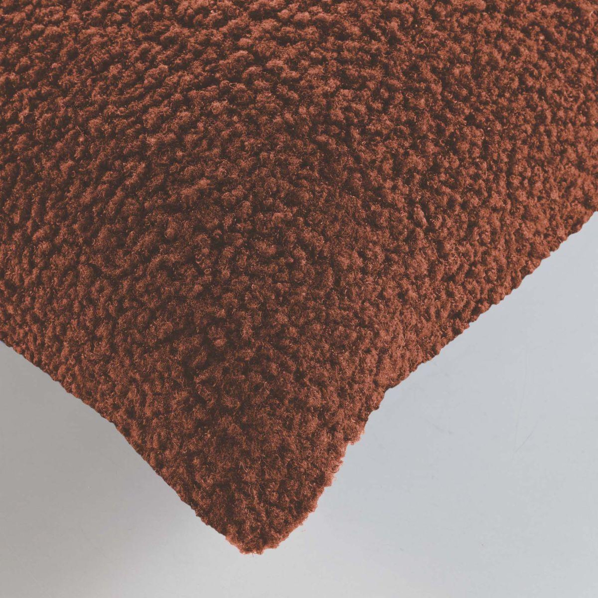 Voir la diapositive 3 : Douceur d'Intérieur Housse de coussin en tissu bouclette  woolen  40x40cm terracotta