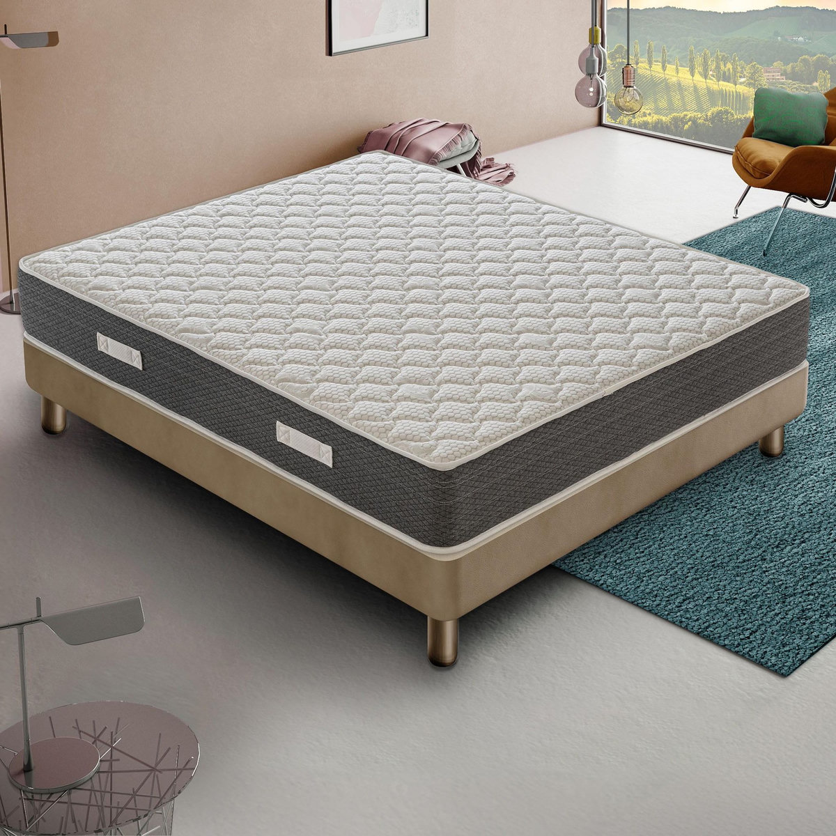 ILOVESLEEP Matelas Ressorts Ensachés ALBA Accueil Mémoire De Forme Epaisseur 30 Cm