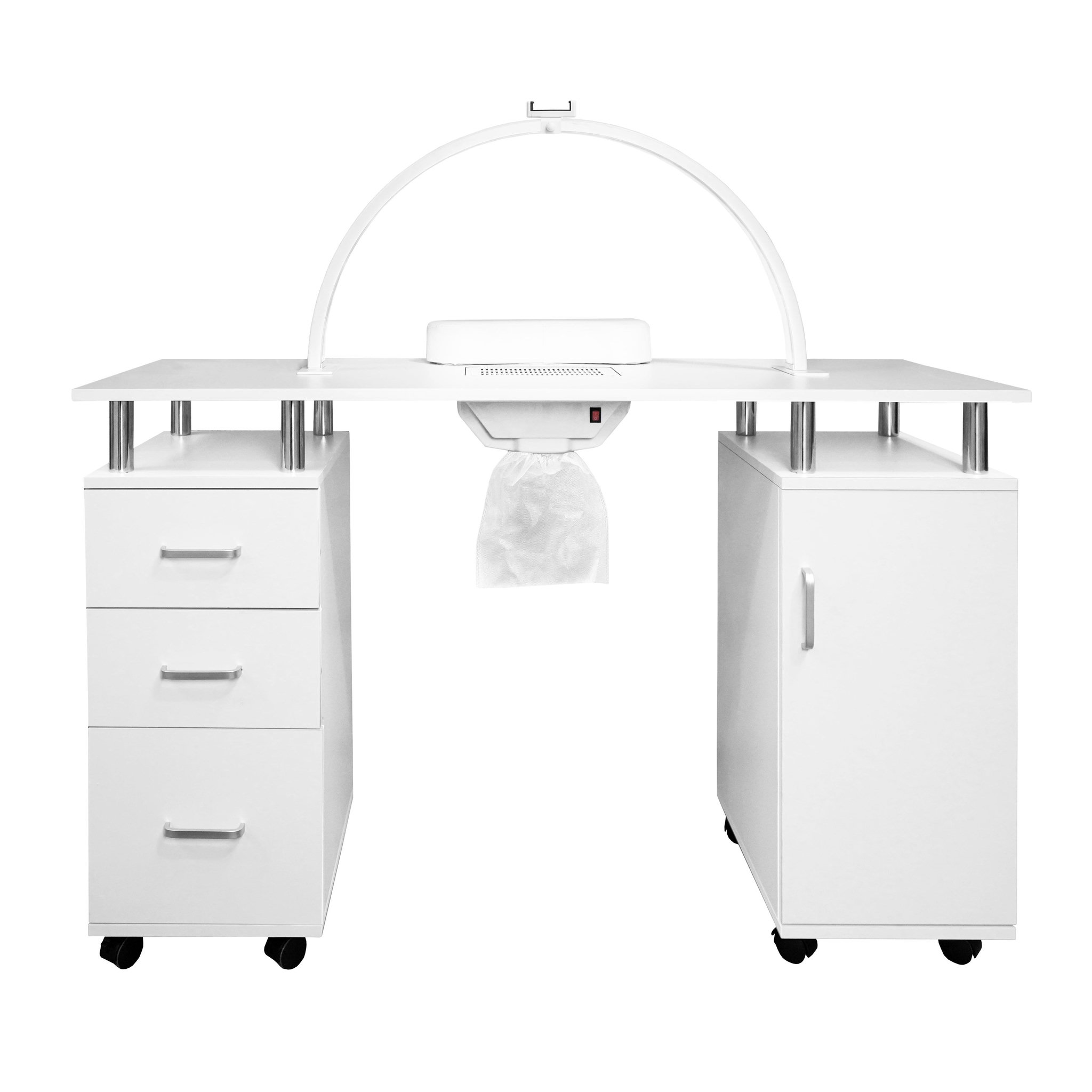 MONSTERSHOP Table de manucure professionnelle & lampe led demi-lune