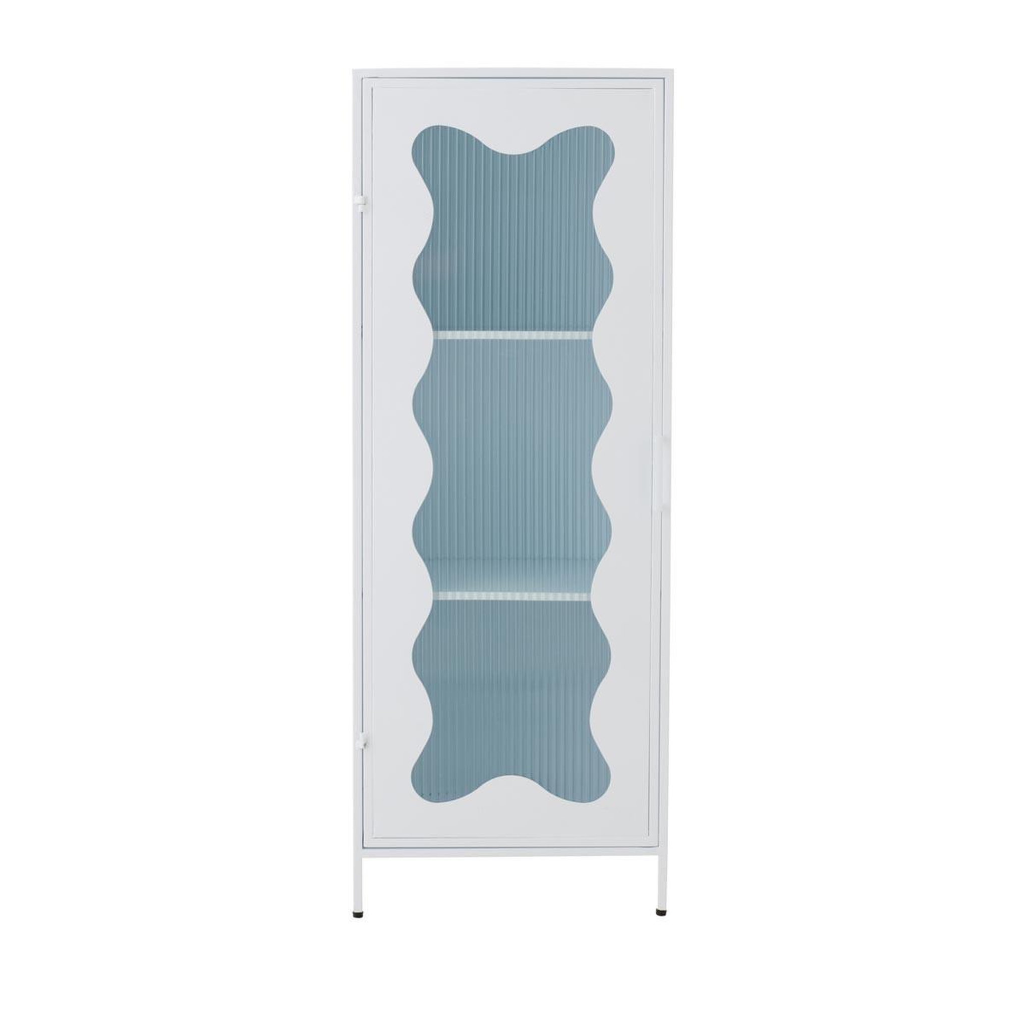 Voir la diapositive 2 : J-LINE Étagère enfant design  vague  120cm blanc
