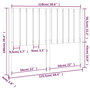 Voir la diapositive 6 : VIDAXL Tete de lit 125,5x4x100 cm Bois massif de pin